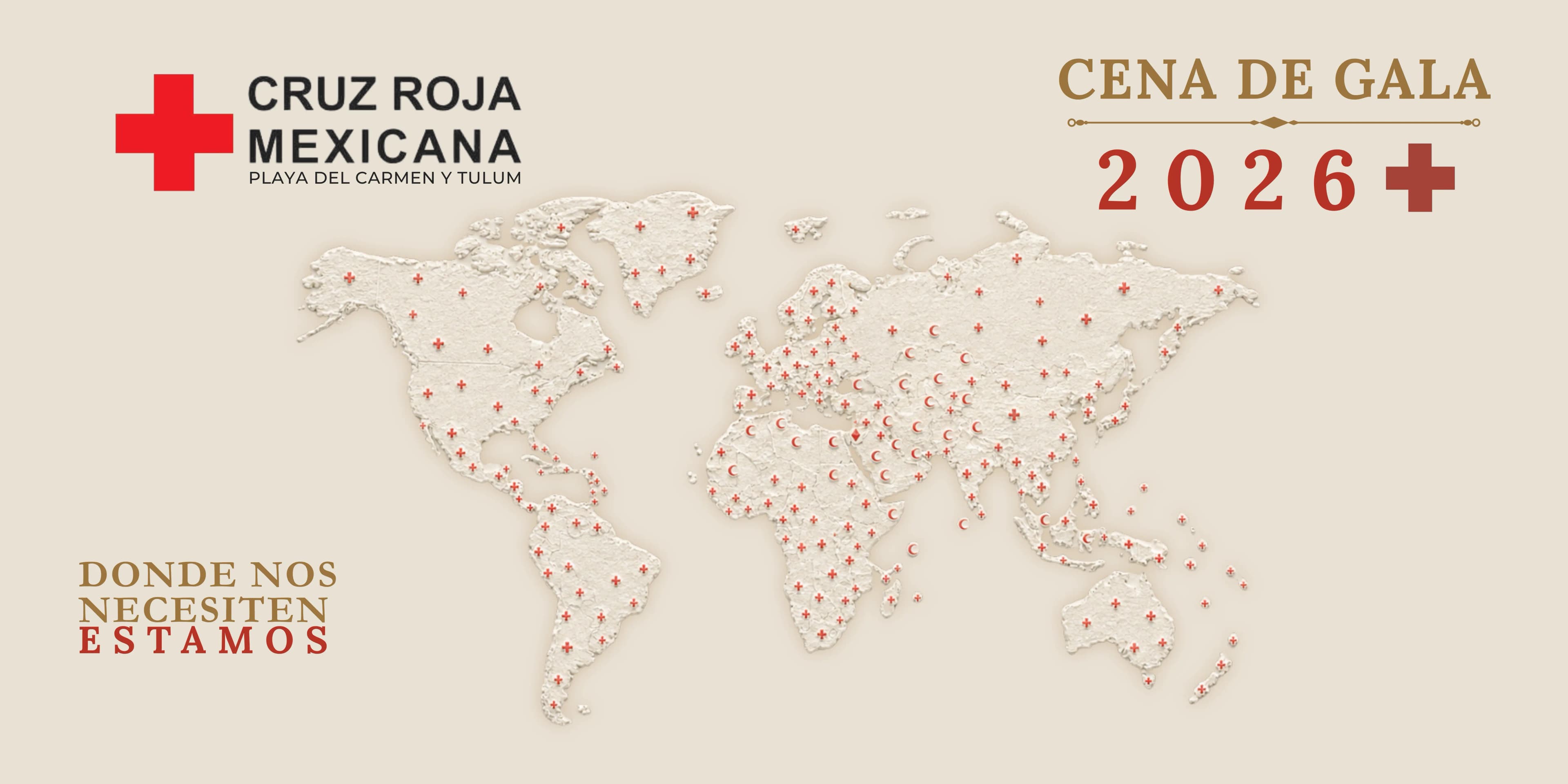 Cena de Gala 2026 — Cruz Roja Mexicana Playa del Carmen, donde nos necesiten estamos